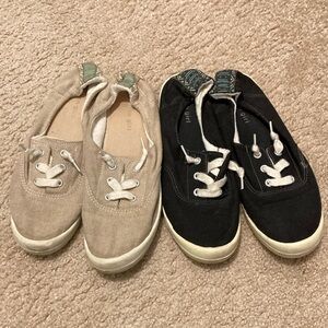 Madden Girl Casual Canvas Shoes - Black and Tan